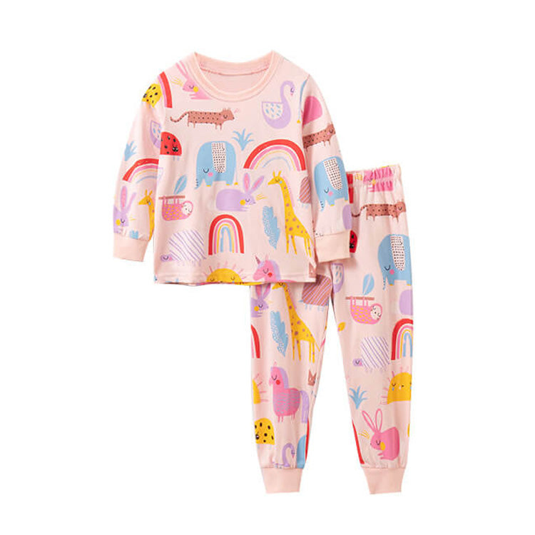 Cartoon Rainbow Girl Pajamas