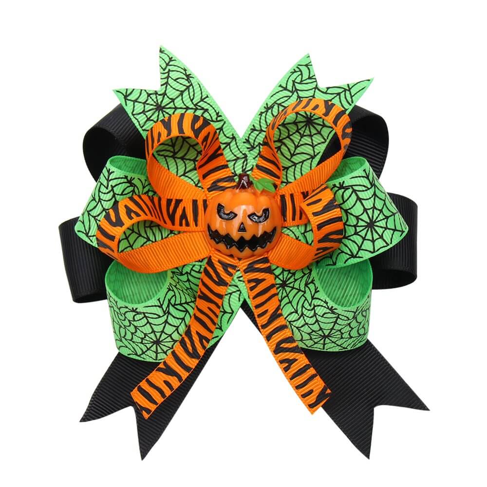 Banded Velvet Hair Ribbon Autumn Pumpkin