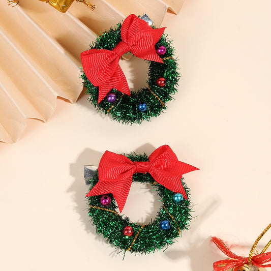 2pcs Christmas Hair Clips