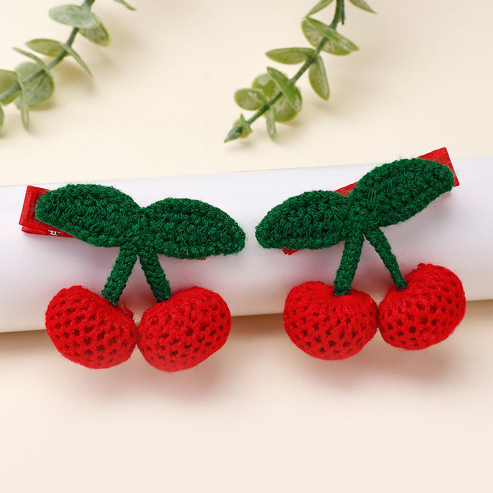 20Pair Cherry Hair Clips for Kids