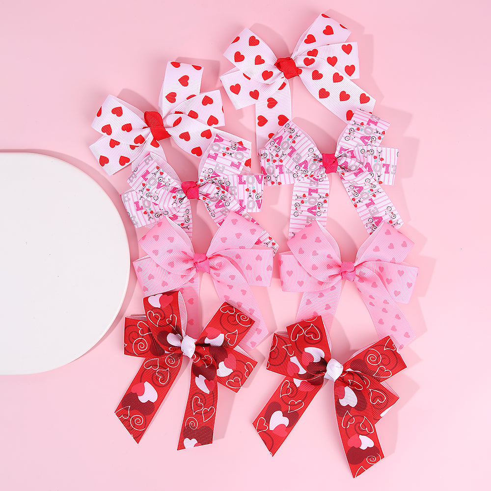 2Pcs XOXO Valentine's day Hair Bow Clip