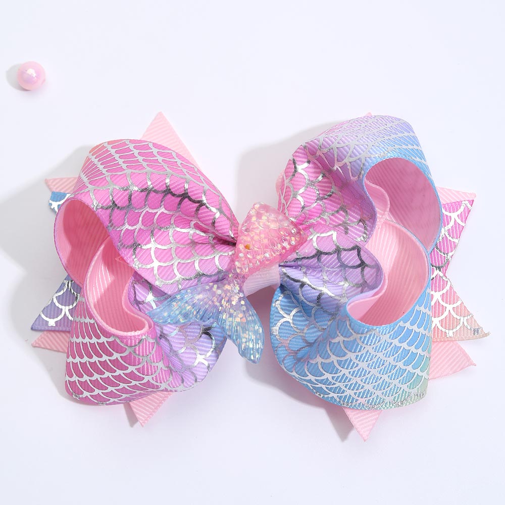 20Pcs Mermaid Scale Hair Bows Clips