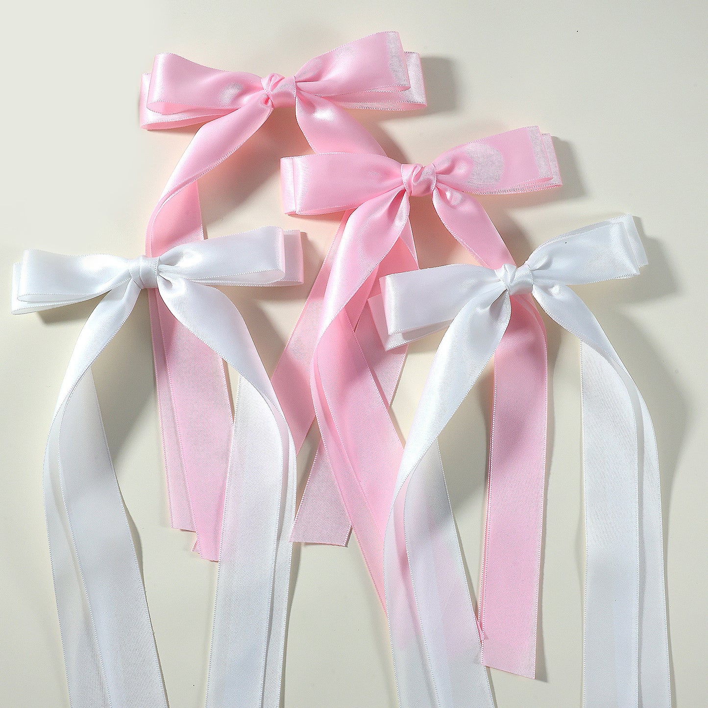 4Pcs Satin Hair Bows Clips