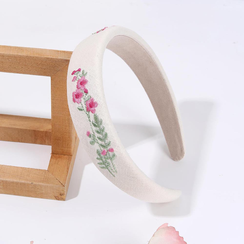 1pc Embroidery Flower Headband for Women