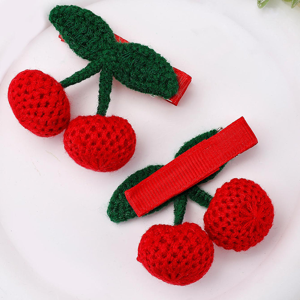 20Pair Cherry Hair Clips for Kids