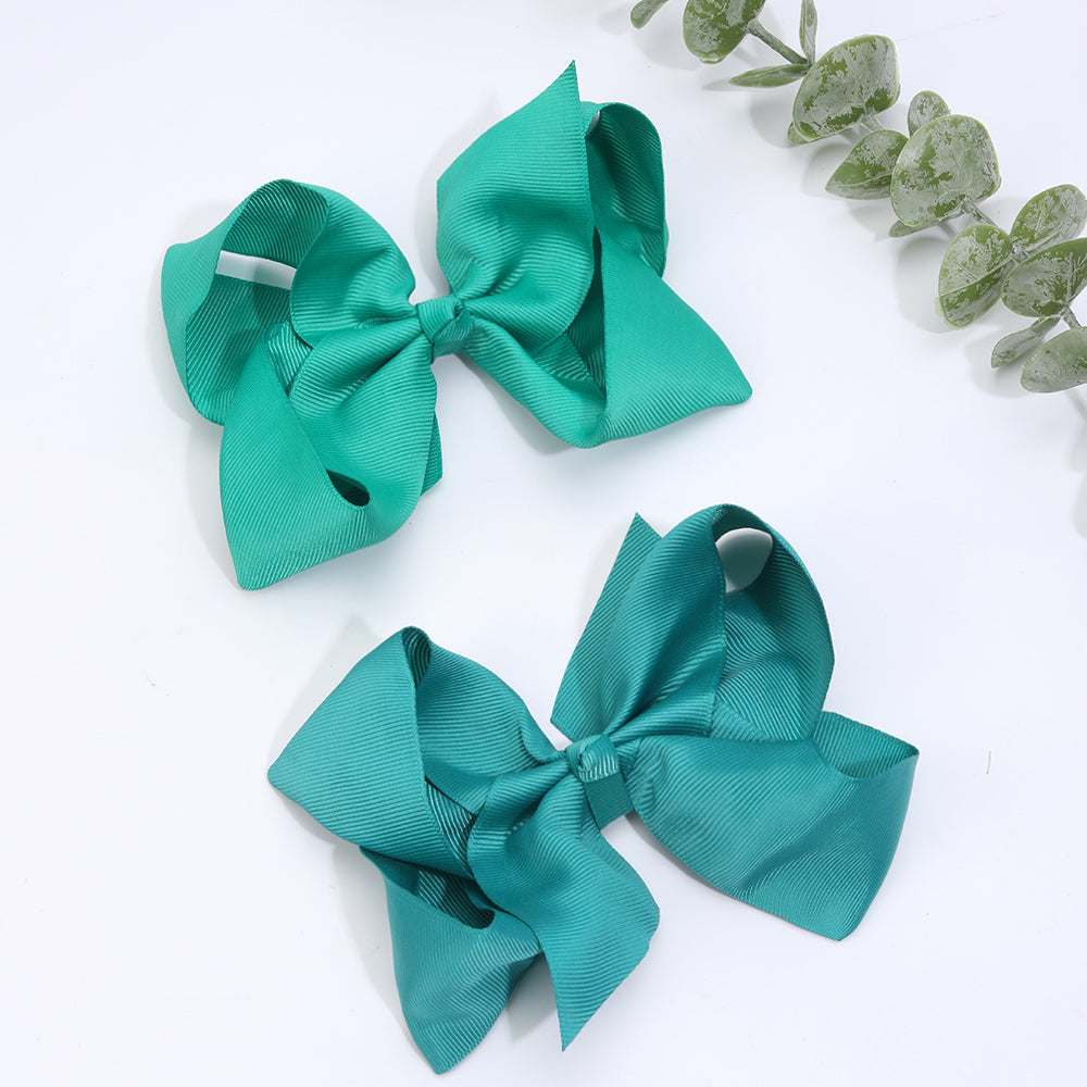 30PCS  6 inch Solid Color Grosgrain Hair Bows