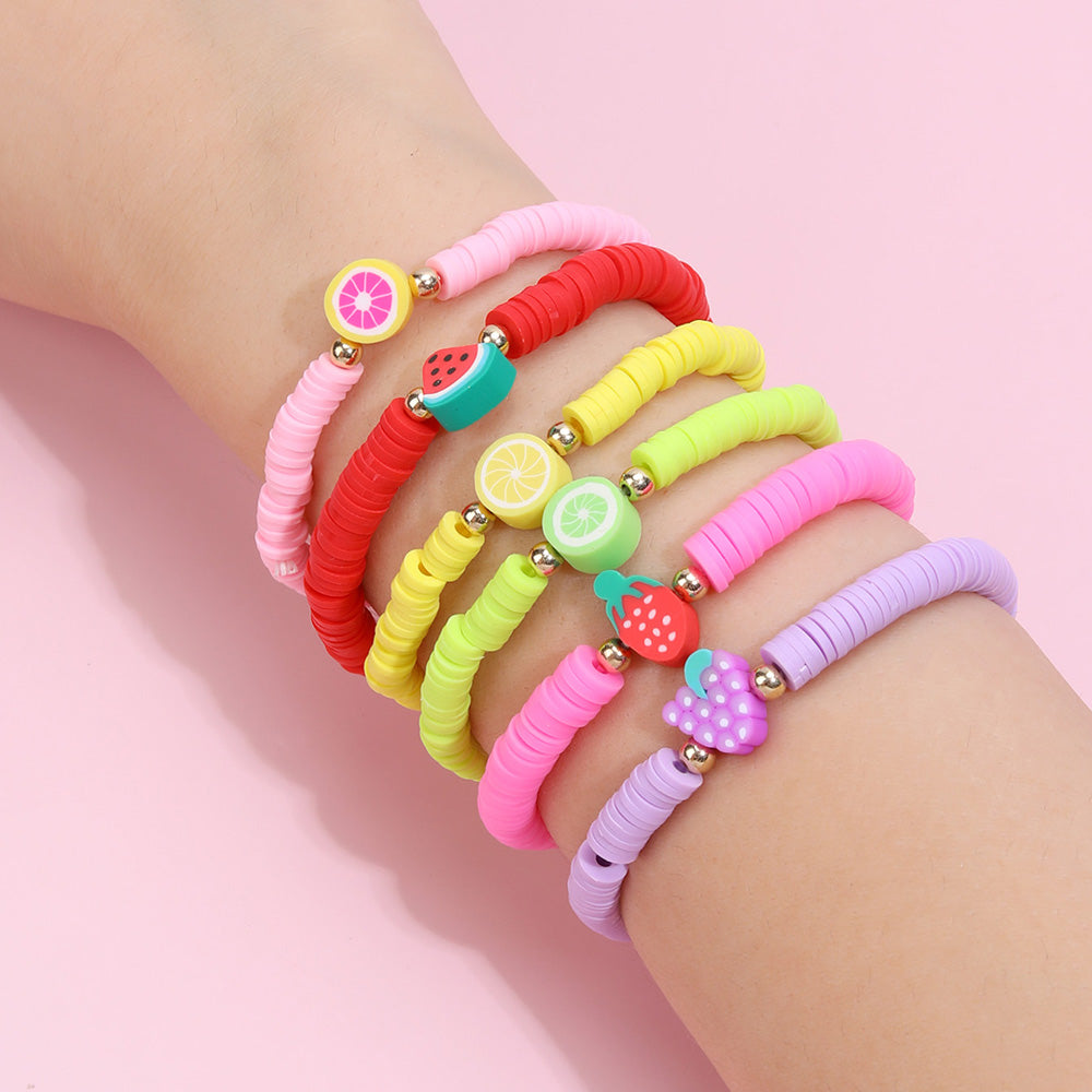 Beads Bracelets for Kids (Pack of 6 Bracelet) : Colourful Charm Bands for  Girls and Boys with