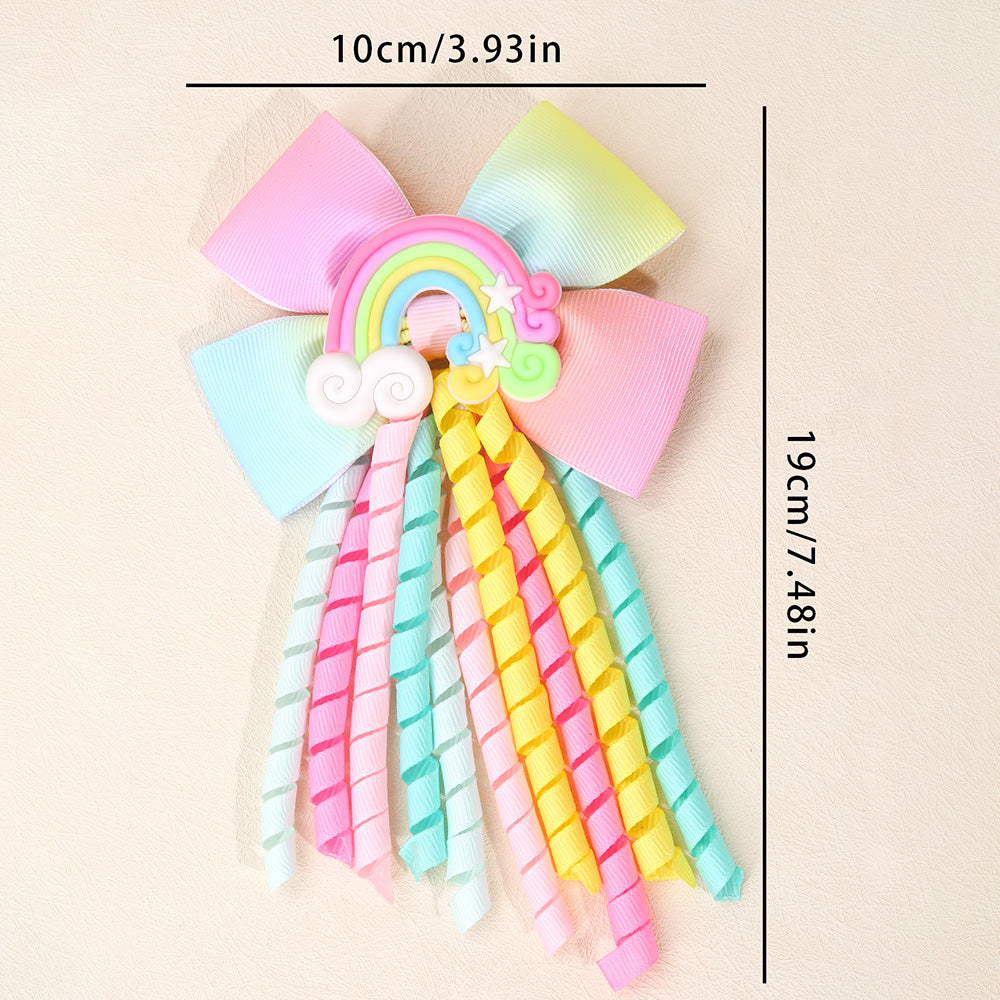 20Pcs Curly Hair Bow Clips for Girls