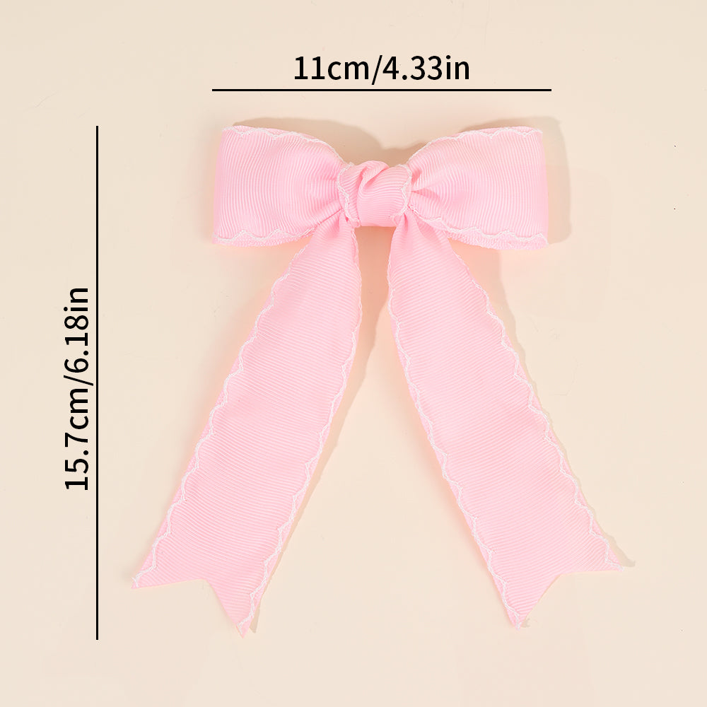 20pcs Classic Grosgrain Ribbon Moonstitch Edge Hair Bows Clips