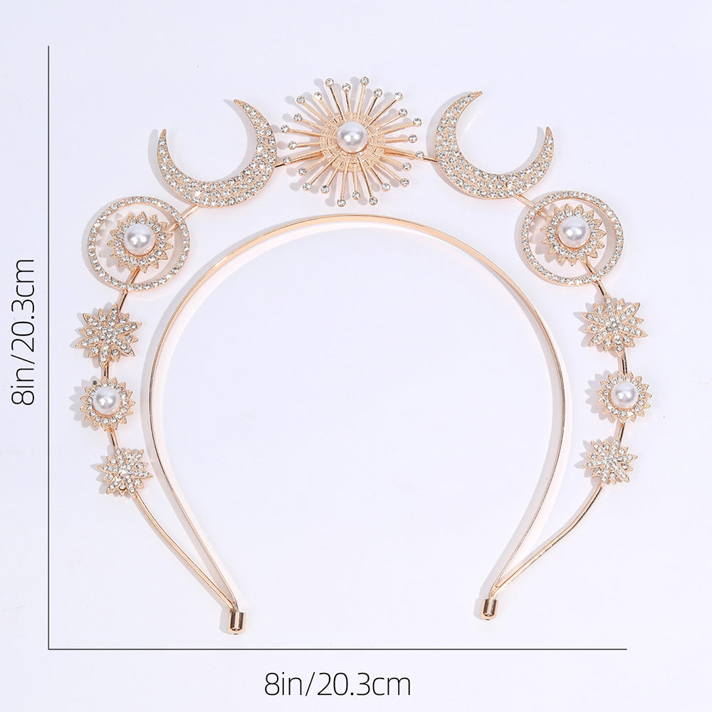 FOMIYES hexagram headband aura rings for women tiara woman headdress  wedding headpiece bridal hairband ornament exquisite headband crowns for  women