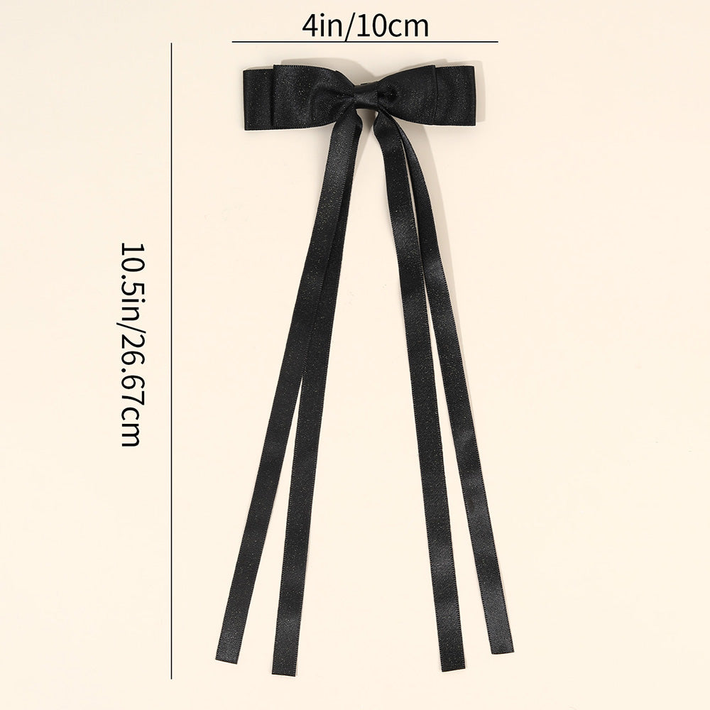 2Pcs Black Hair bow Clips