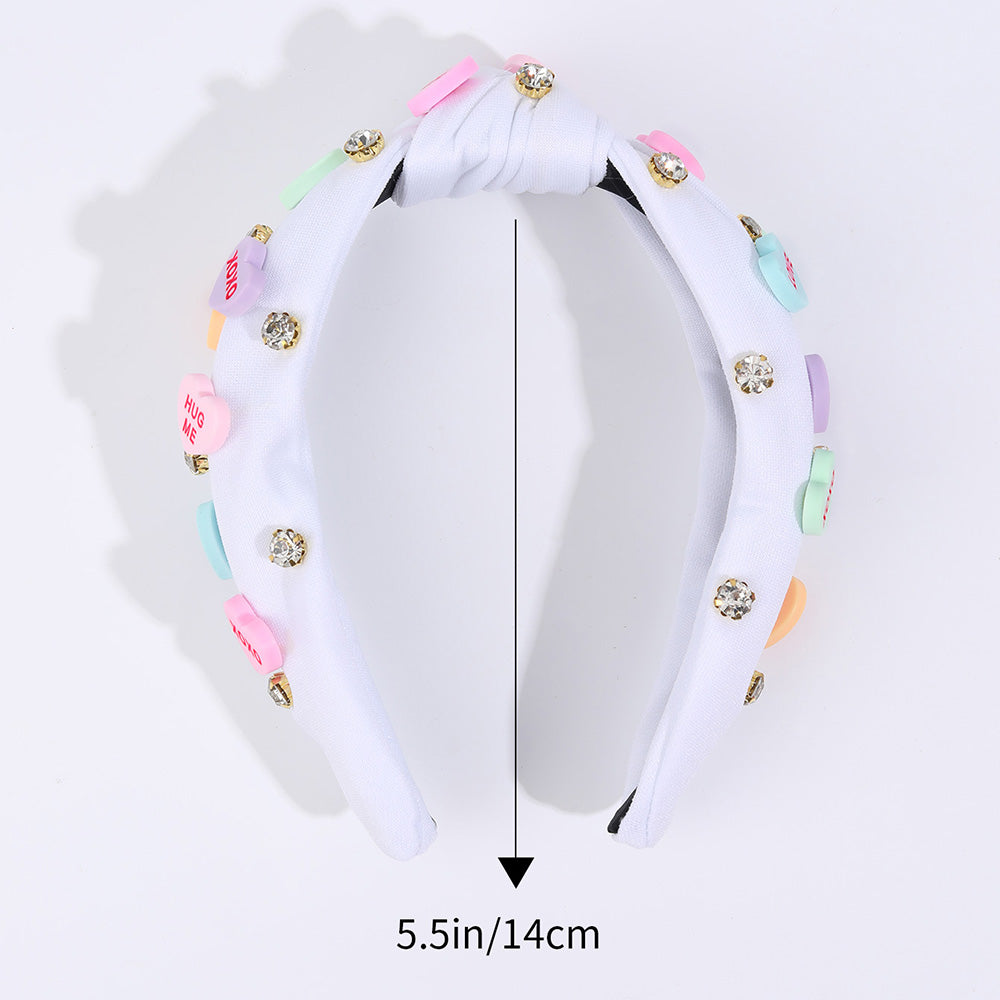 1Pc Valentine's Day Rhinestone Headband for Women