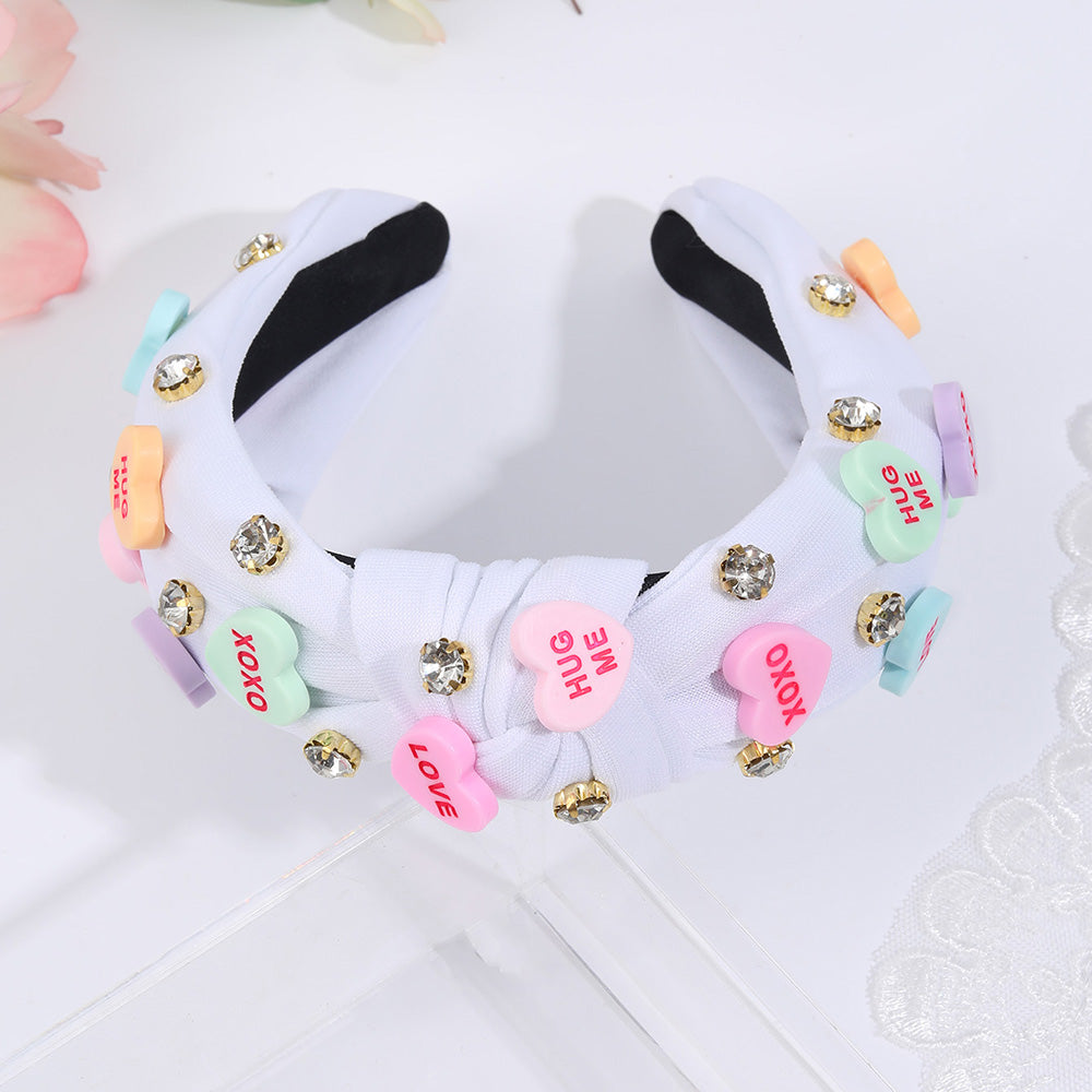 1Pc Valentine's Day Rhinestone Headband for Women