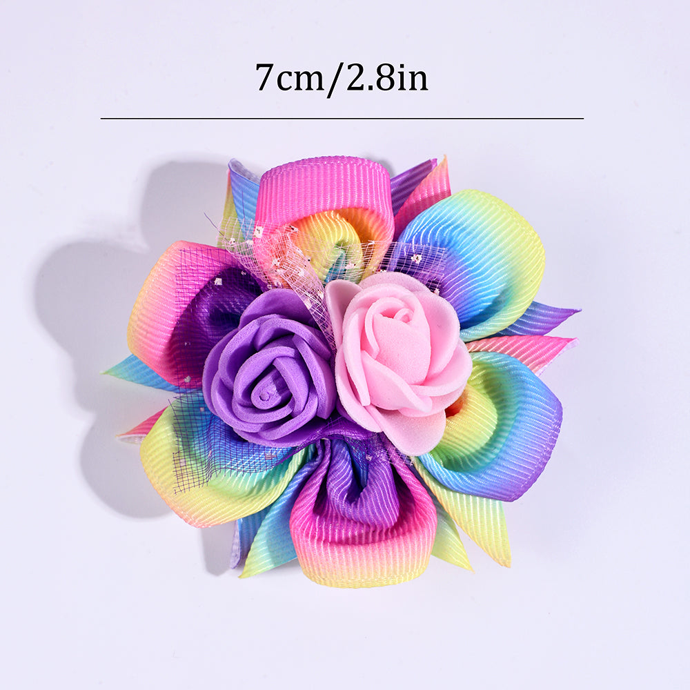 20Pair Flower Hair Clips Handmade Hair Accessories