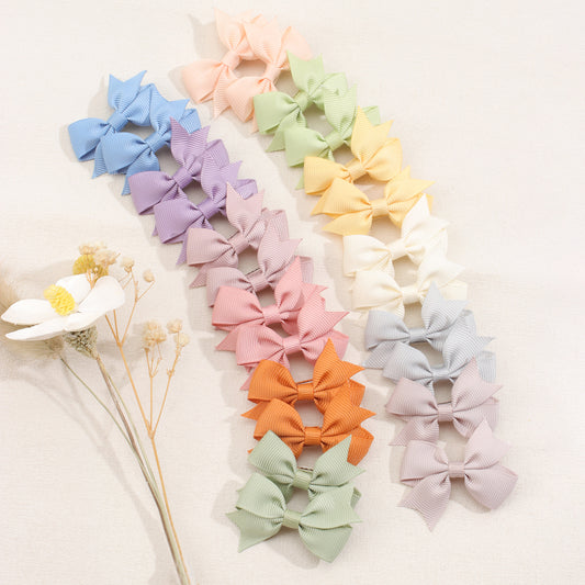 24Pcs Small Hair Bow Clip Set