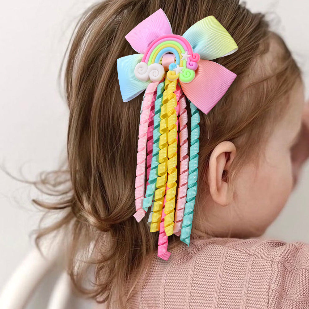 20Pcs Curly Hair Bow Clips for Girls