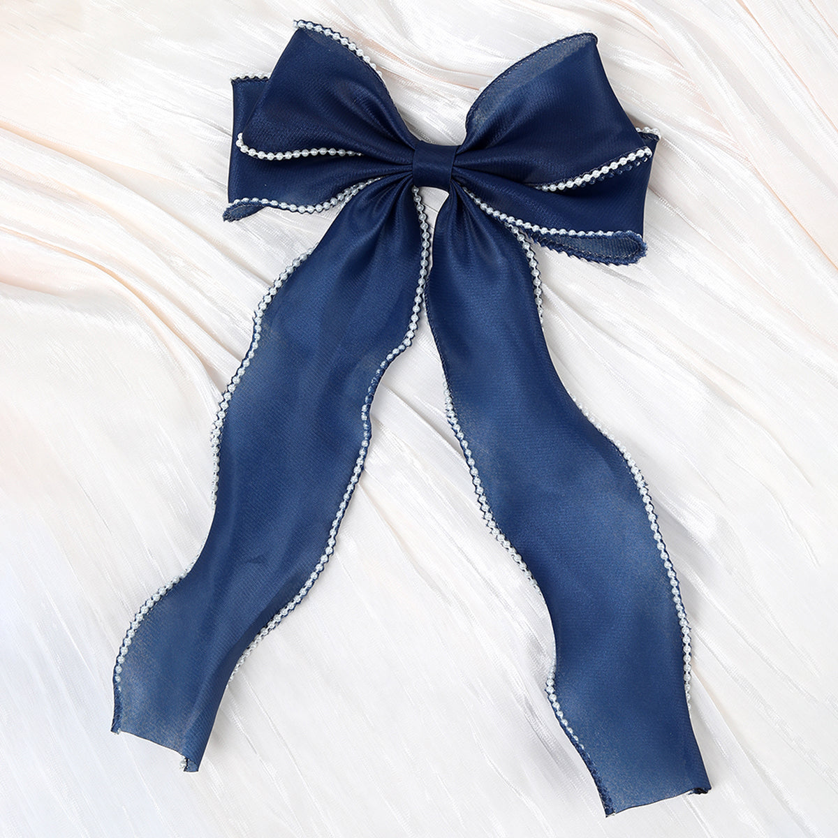 Pearl large Hair Bow Clips for Women