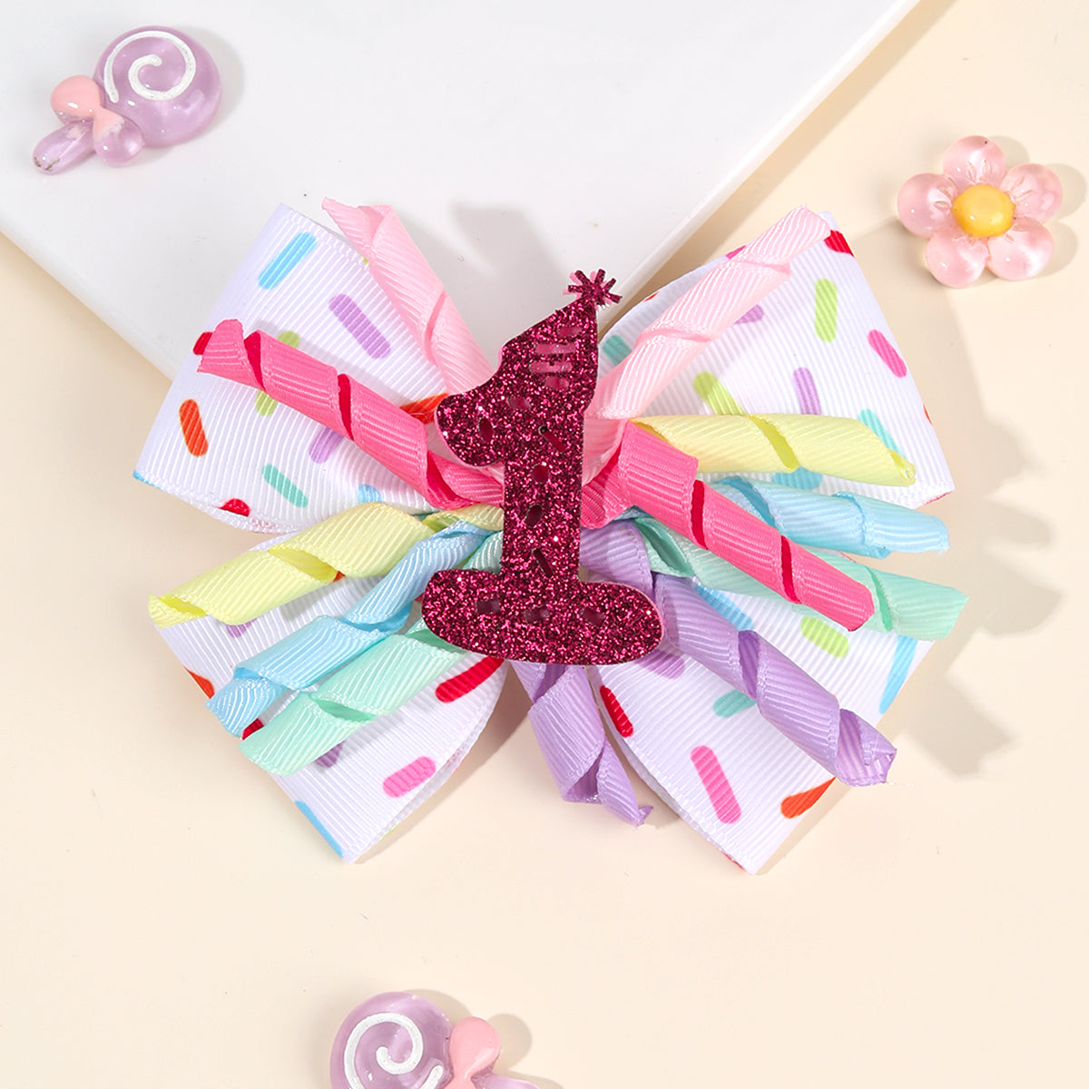 1pc Happy Birthday Hair Bows Clips