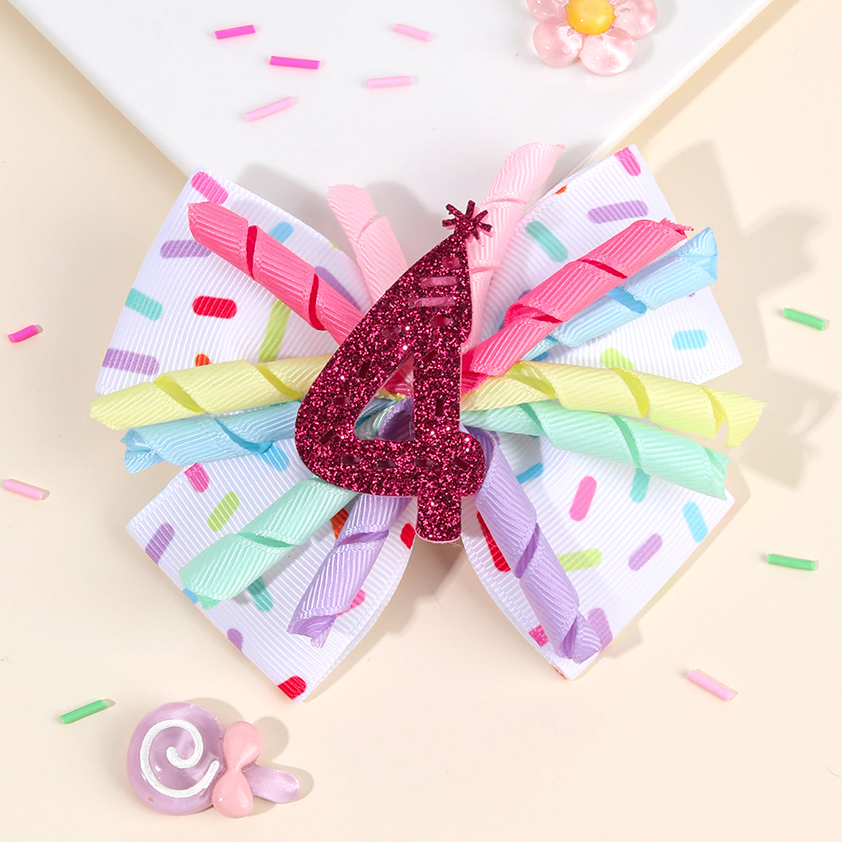 1pc Happy Birthday Hair Bows Clips