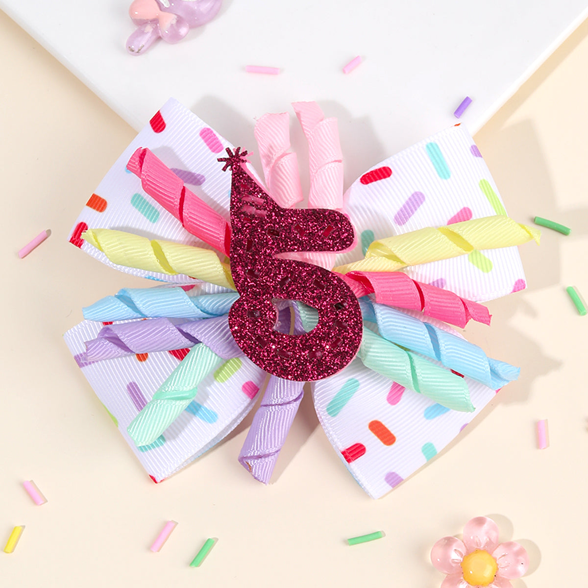 1pc Happy Birthday Hair Bows Clips