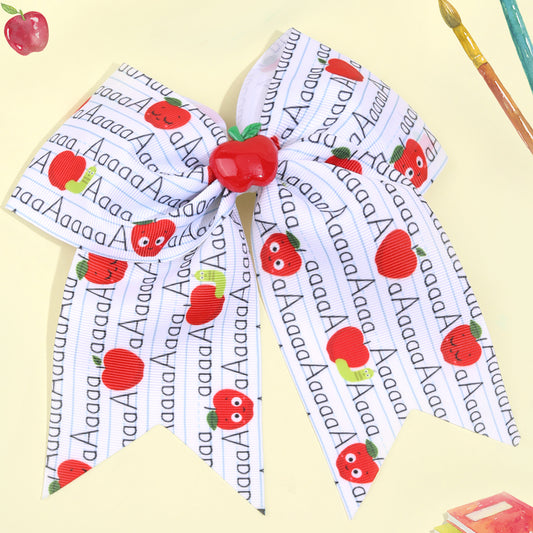 20Pcs 7" Back To School Cheer Bows with Clips