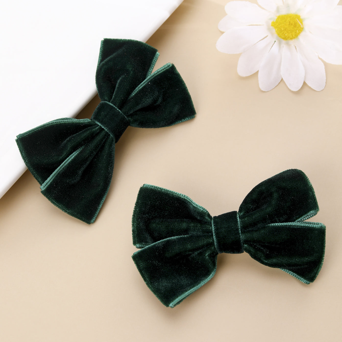 20pairs Velvet Hair Bow Clips for Girls