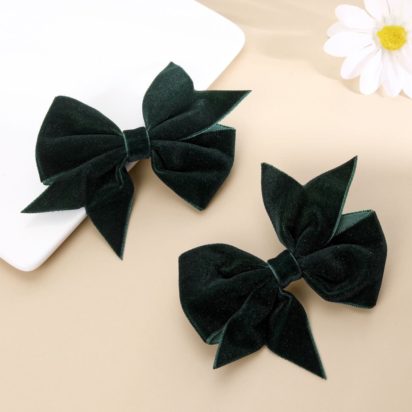 20pairs Velvet Hair Bow Clips for Girls