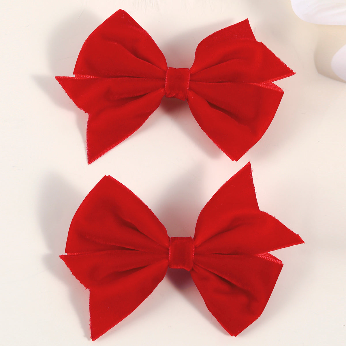 20pairs Velvet Hair Bow Clips for Girls