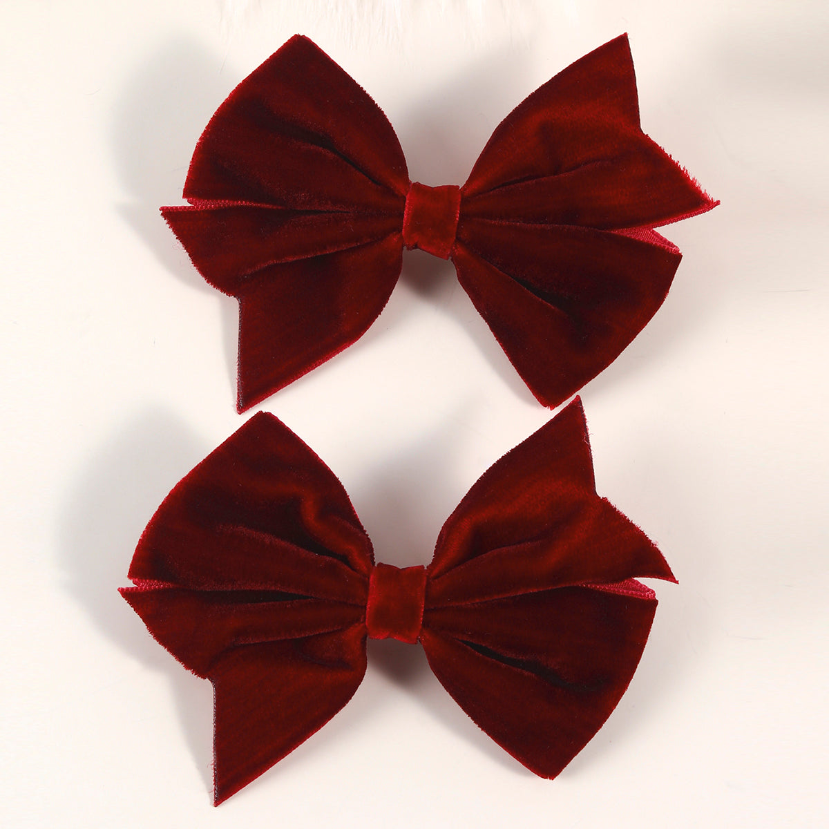 20pairs Velvet Hair Bow Clips for Girls