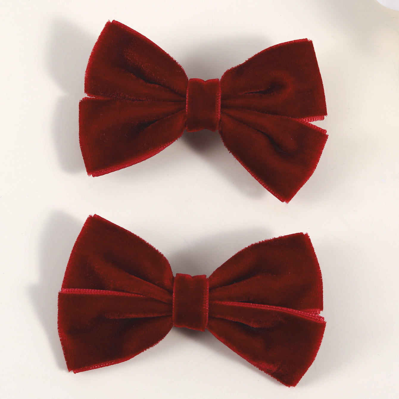 20pairs Velvet Hair Bow Clips for Girls