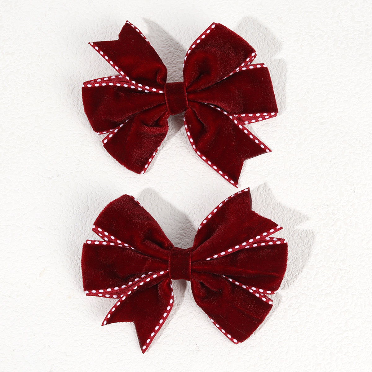 20pairs Velvet Hair Bow Clips for Girls