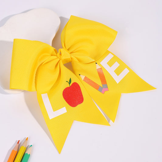 12Pcs Back To School Cheer Bows With Clips