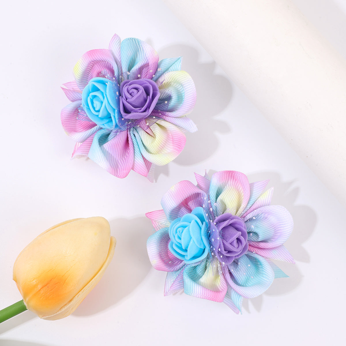 20Pair Flower Hair Clips Handmade Hair Accessories