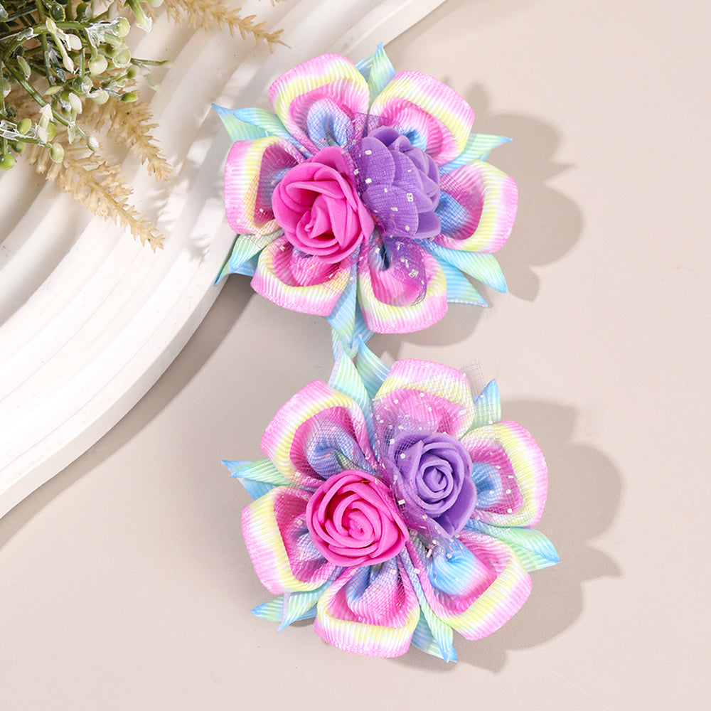 20Pair Flower Hair Clips Handmade Hair Accessories