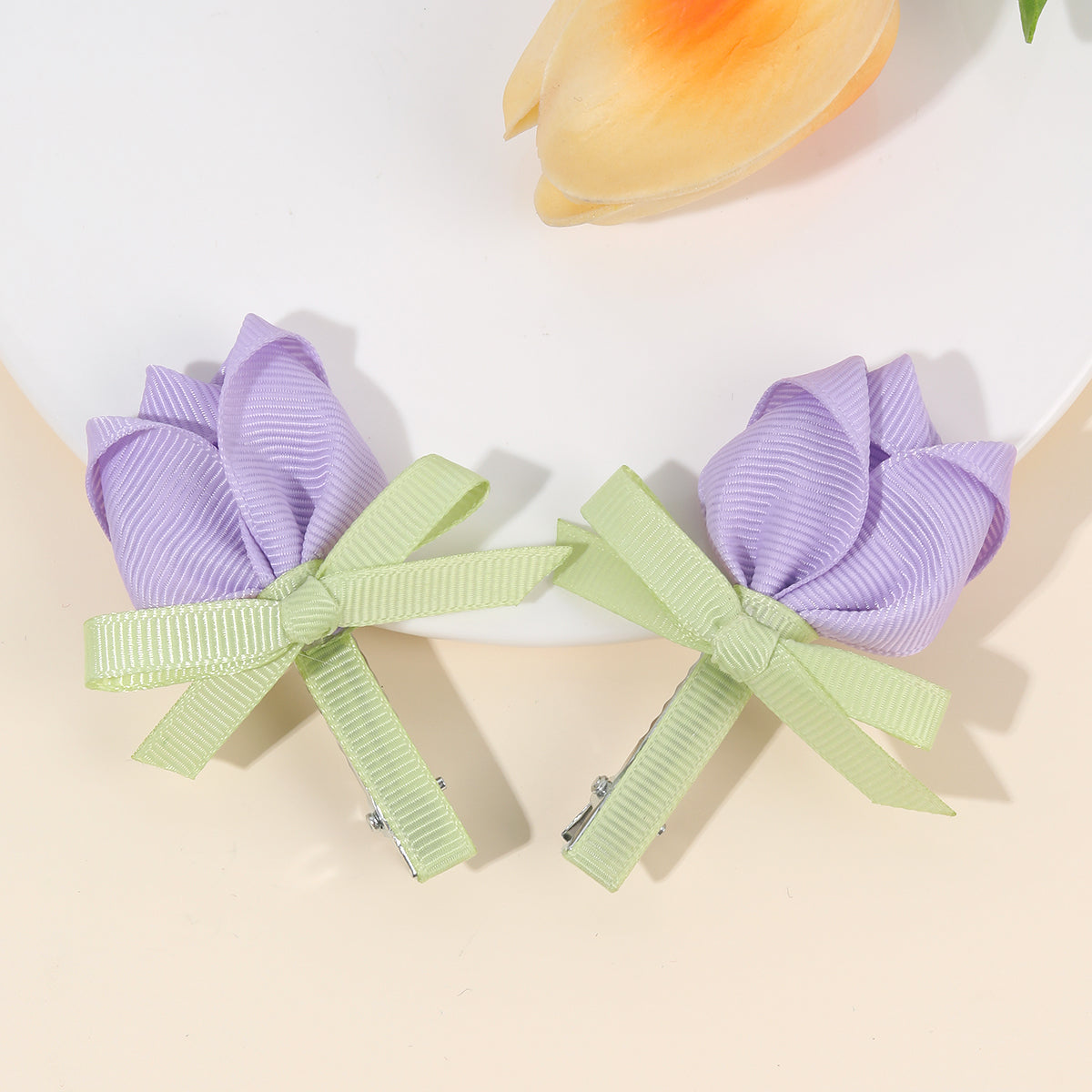 20Pairs Handmede Flower Hair Clips for kids