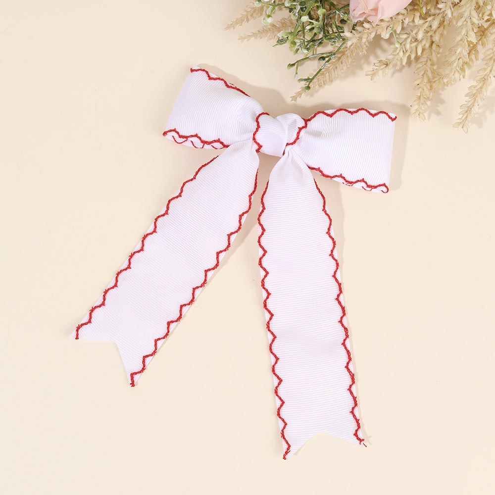 20pcs Classic Grosgrain Ribbon Moonstitch Edge Hair Bows Clips