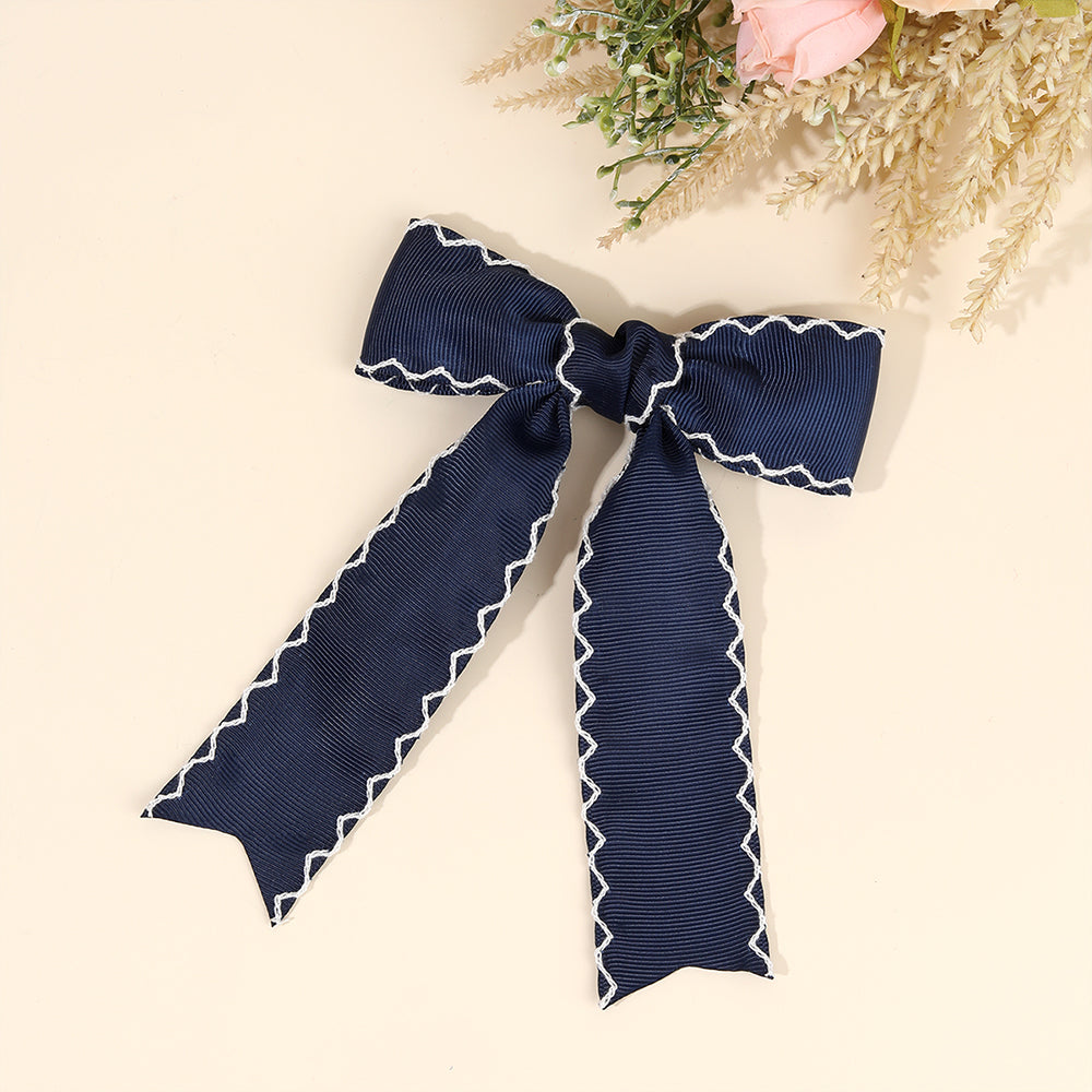 20pcs Classic Grosgrain Ribbon Moonstitch Edge Hair Bows Clips