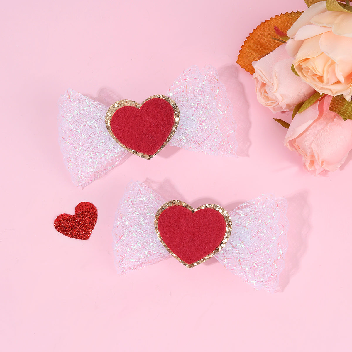 2Pcs XOXO Valentine's day Hair Bow Accessories(13Design Available)