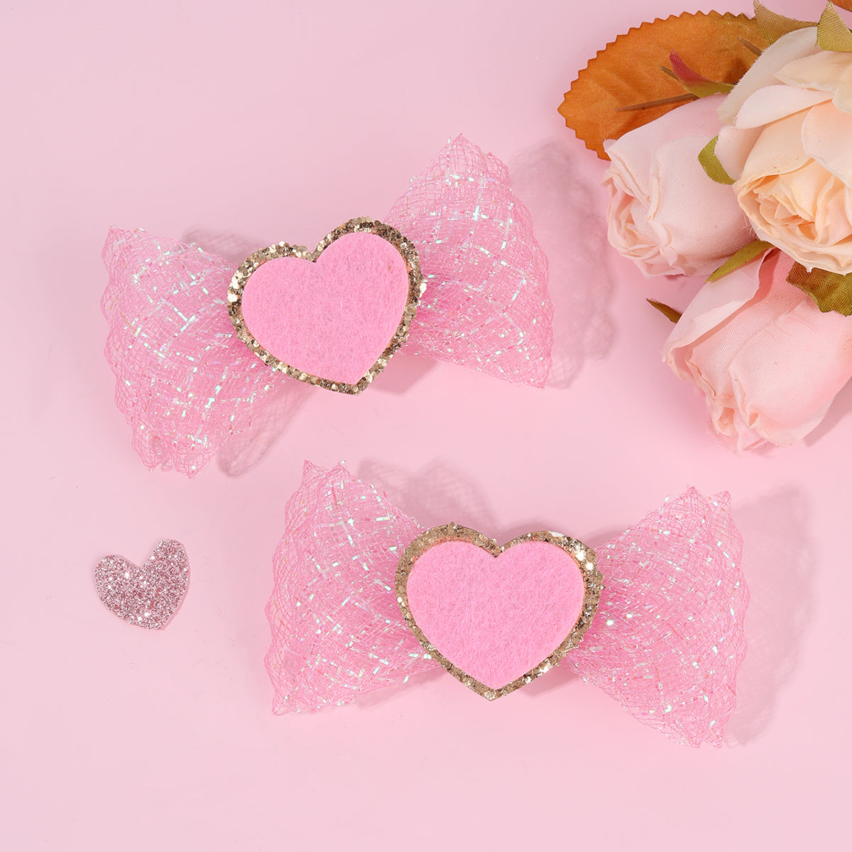 2Pcs XOXO Valentine's day Hair Bow Accessories(13Design Available)