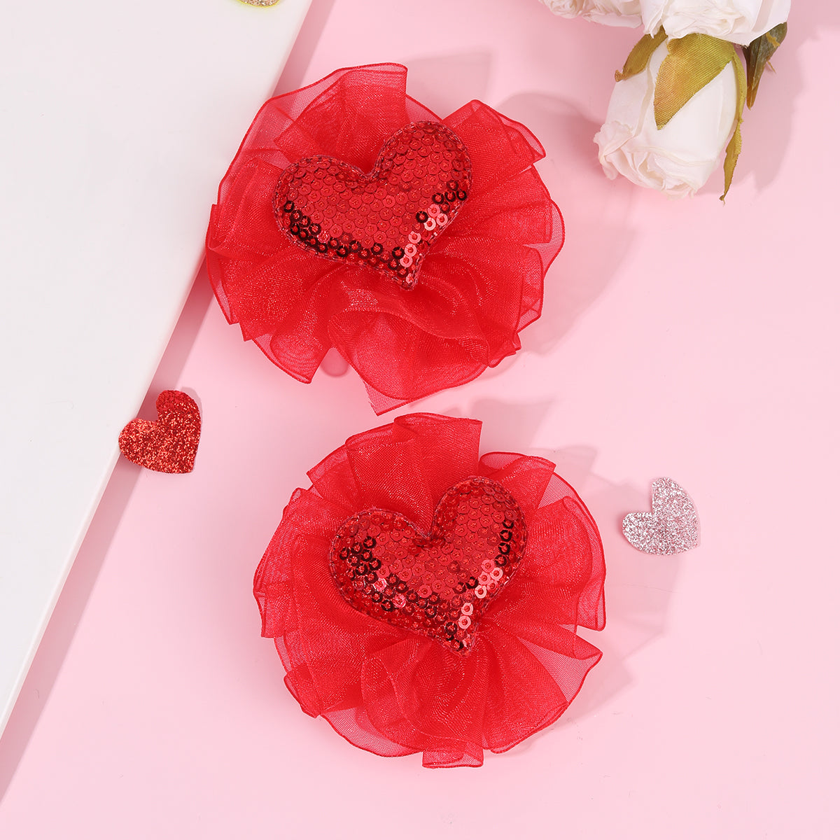 2Pcs XOXO Valentine's day Hair Bow Accessories(13Design Available)