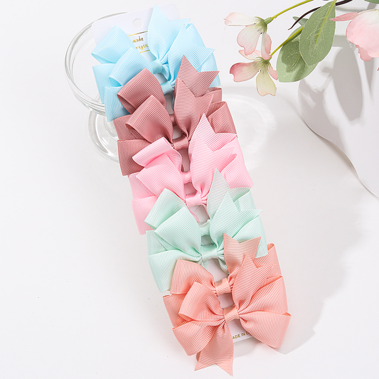 10Pcs Hair Bow Clips Set