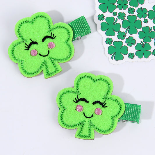 2pcs St. Patrick's Day Hair Clips For Kids