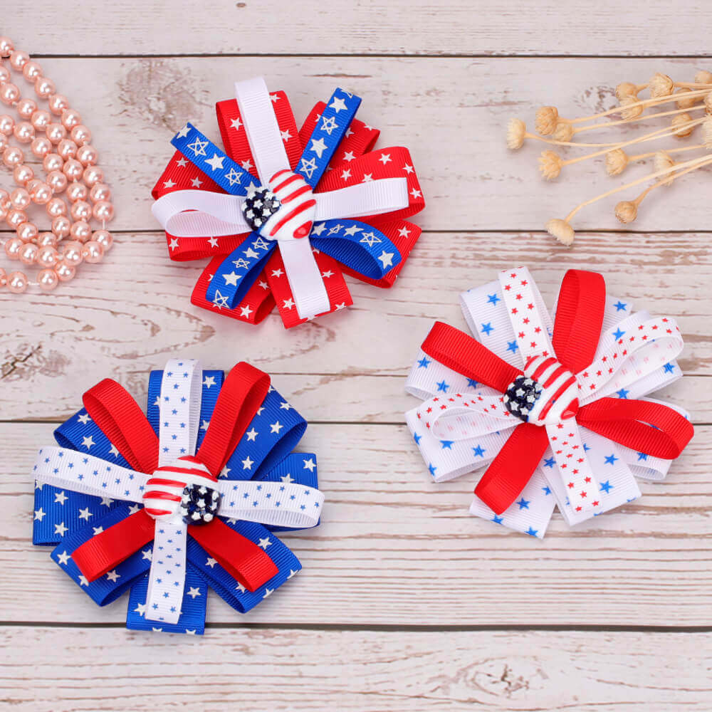 4th of July Hair Bows