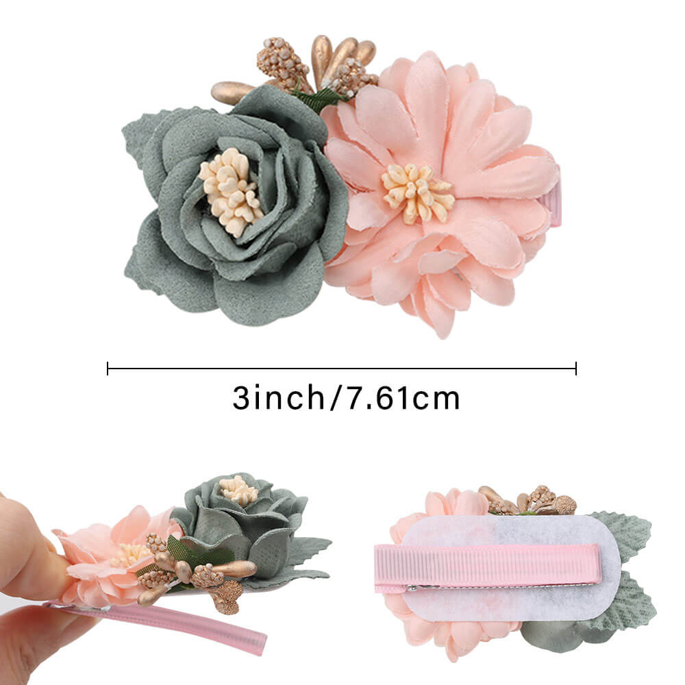 3pcs/set Flower Hair clips for Girls