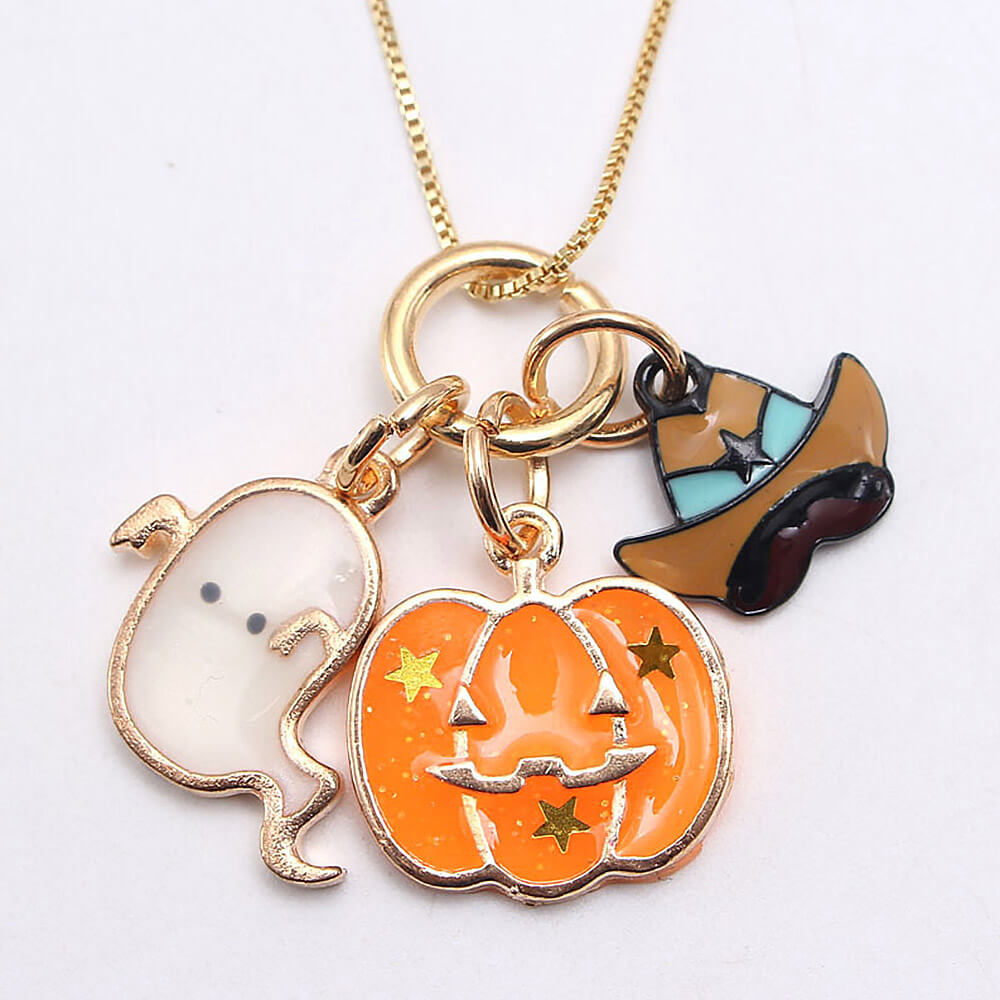 Cute Halloween Pumpkin Necklace – cnhairaccessories