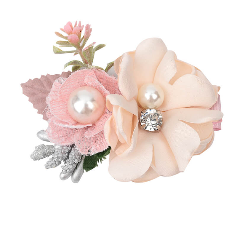 Pink flower deals hair accessories