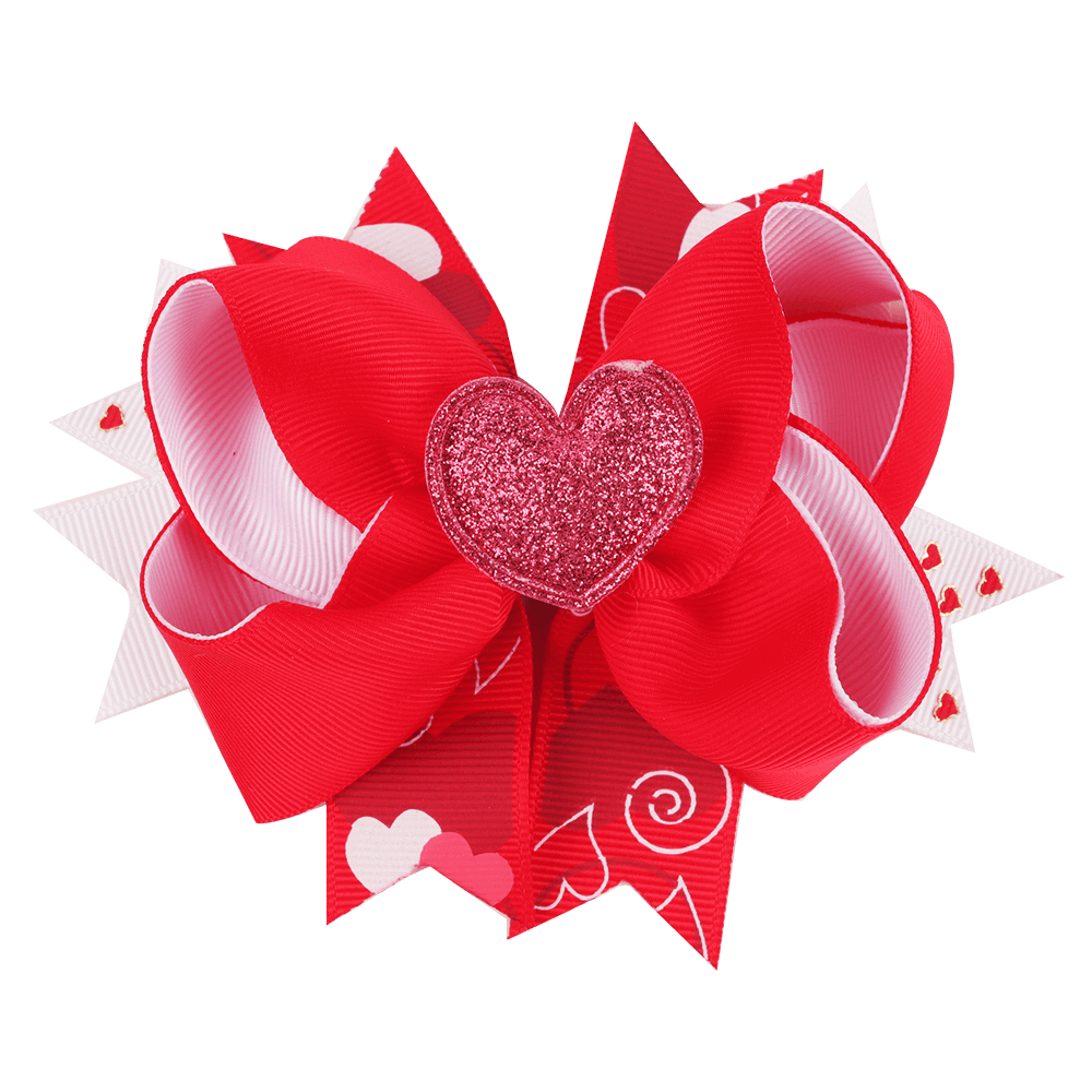 Hair- Valentines Day Heart Hair Bow SVD-2291 (12pc Strip) –  Secretbargainshop