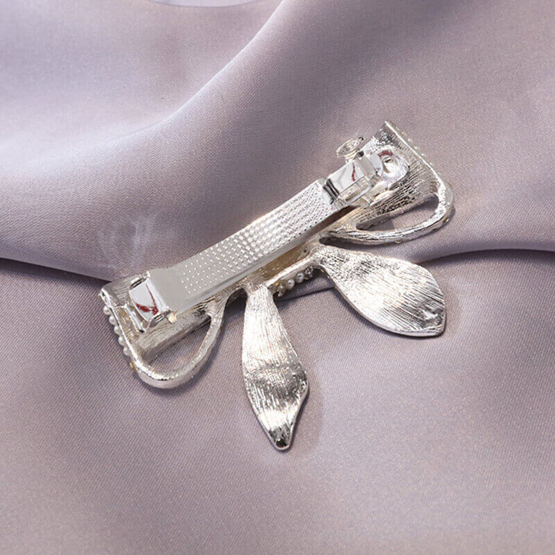 Pearl Bow Barrette Clip for Adults and Children, Adult Hair